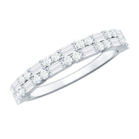 Natural Diamond Half Eternity Anniversary Ring in East West Style