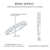 Natural Diamond Half Eternity Anniversary Ring in East West Style