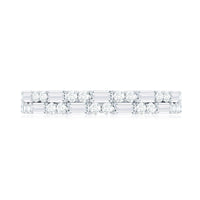 Natural Diamond Half Eternity Anniversary Ring in East West Style