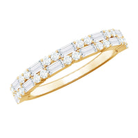 Natural Diamond Half Eternity Anniversary Ring in East West Style
