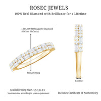 Natural Diamond Half Eternity Anniversary Ring in East West Style