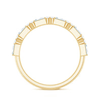 Natural Diamond Half Eternity Anniversary Ring in East West Style