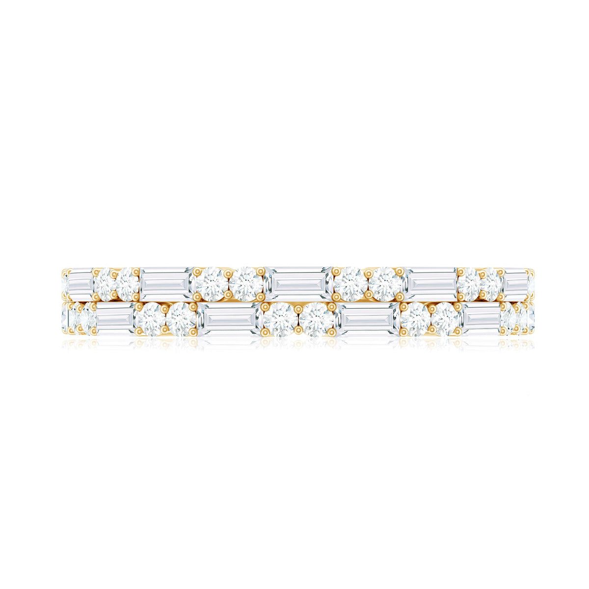 Natural Diamond Half Eternity Anniversary Ring in East West Style