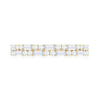 Natural Diamond Half Eternity Anniversary Ring in East West Style