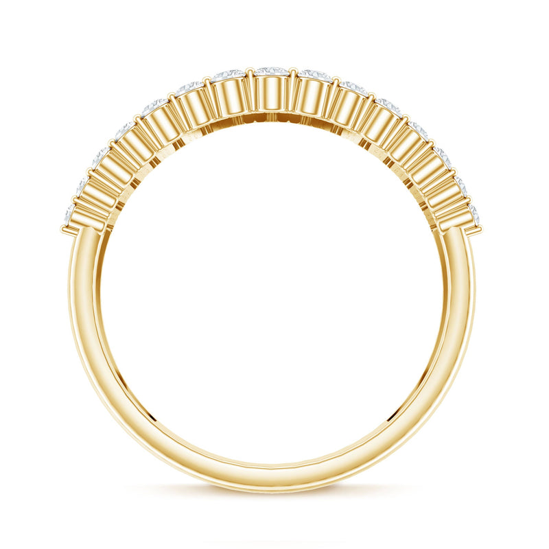 Lab grown diamond statement wedding band for women by Rosec Jewels, featuring sparkling diamonds on a sleek ring design.
