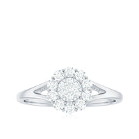 Certified Real Diamond Cluster Ring with Halo