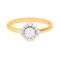Natural Diamond Classic Engagement Ring with Halo