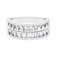 Certified Natural Diamond Wide Wedding Band