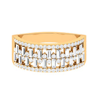 Certified Natural Diamond Wide Wedding Band