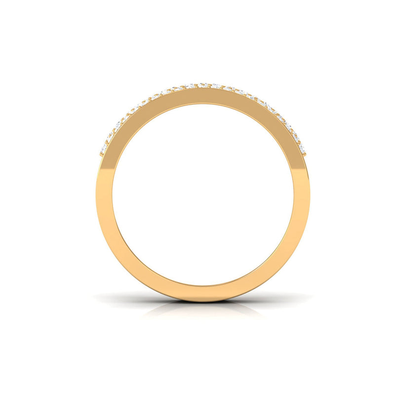 Certified natural diamond wide wedding band by Rosec Jewels, featuring sparkling diamonds set in a sleek, elegant ring design.