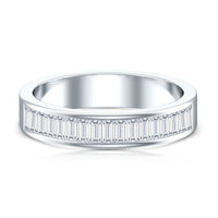 1 CT Baguette Cut Lab Grown Diamond Half Eternity Band