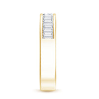 1 CT Baguette Cut Lab Grown Diamond Half Eternity Band