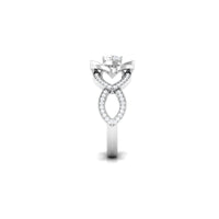 Genuine Diamond Blooming Flower Engagement Ring for Women