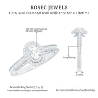 Diamond Double Halo Engagement Ring with Beaded Detailing