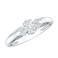 Natural Oval Cut Diamond Solitaire Engagement Ring