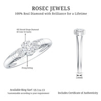 Natural Oval Cut Diamond Solitaire Engagement Ring
