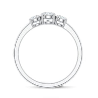 Natural Diamond 3 Stone Engagement Ring with Certificate