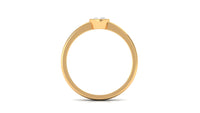 Natural Diamond Heart Promise Ring in Bezel Setting