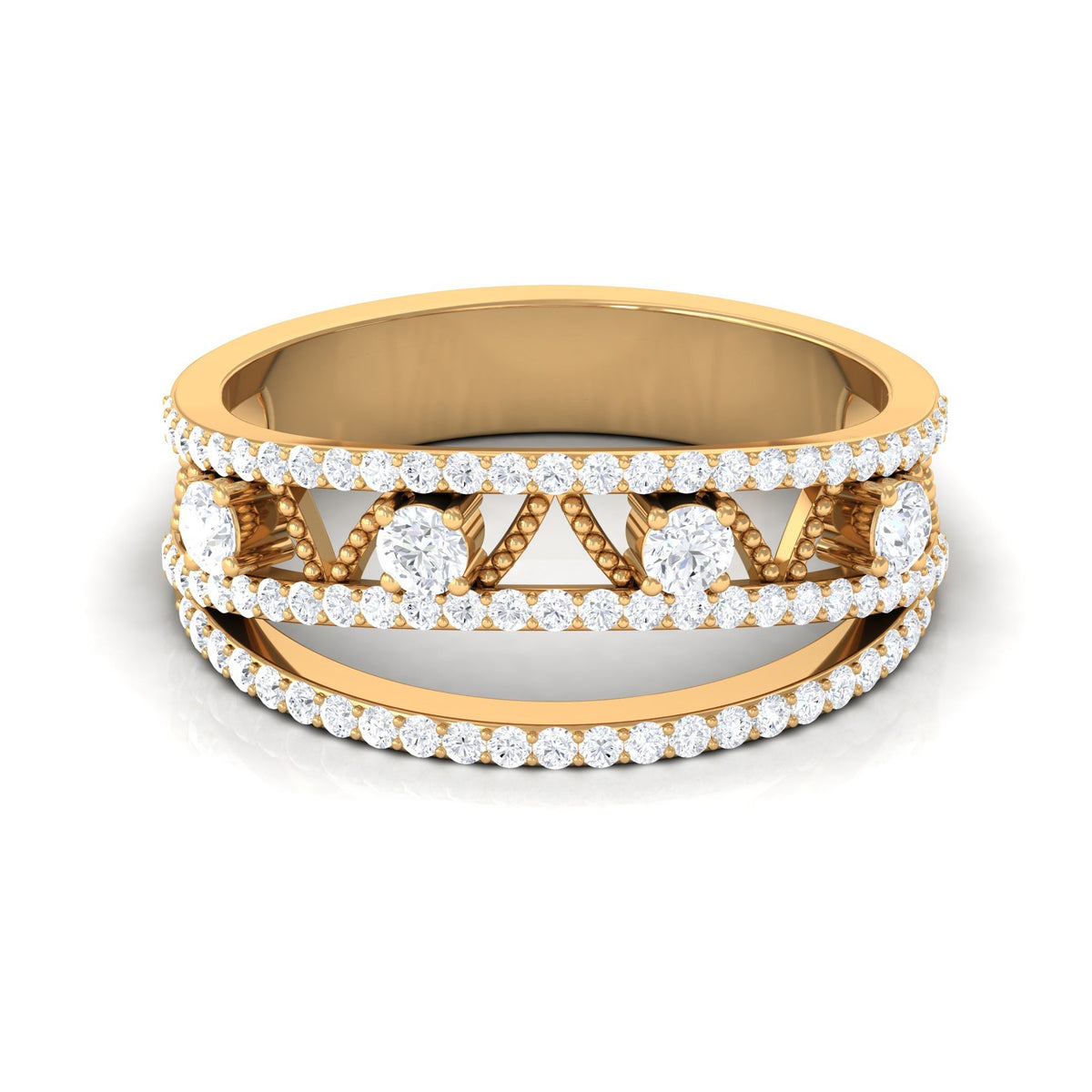 Designer Diamond Wedding Band with Certificate
