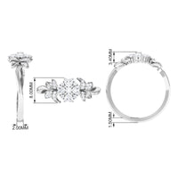 Nature Inspired Diamond Engagement Ring for Women