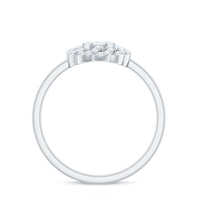 Certified Natural Diamond Flower Engagement Ring in Illusion Set