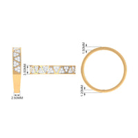 Certified Natural Diamond Wedding Band Ring for Women