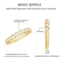 Elegant Round Shape Diamond Half Eternity Ring