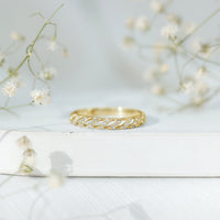Elegant Round Shape Diamond Half Eternity Ring