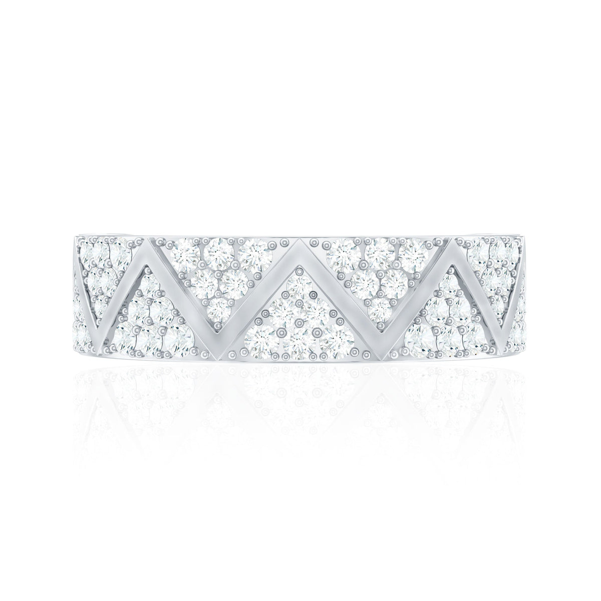 Certified Diamond Designer Wedding Band Ring