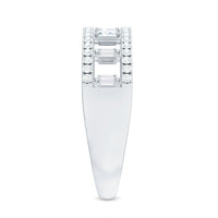 Natural Baguette Diamond Half Eternity Band With Certificate