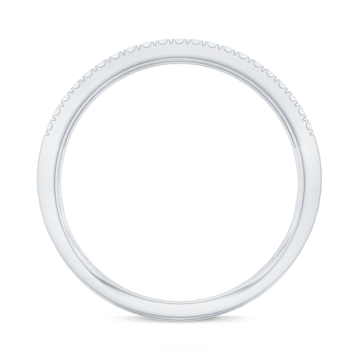 Natural Baguette Diamond Half Eternity Band With Certificate
