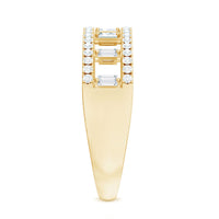 Natural Baguette Diamond Half Eternity Band With Certificate