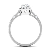 Vintage Style Cubic Zirconia Engagement Ring