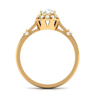 Vintage Style Cubic Zirconia Engagement Ring