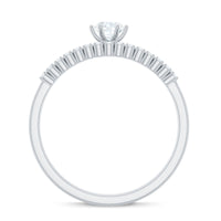 Simple Cubic Zirconia Solitaire Wedding Ring Set for Women