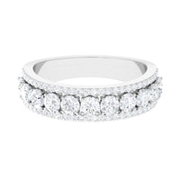 Cubic Zirconia Eternity Wedding Band Ring