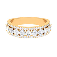 Cubic Zirconia Eternity Wedding Band Ring