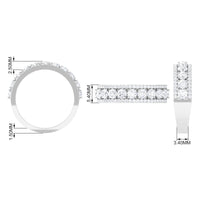 Cubic Zirconia Eternity Wedding Band Ring