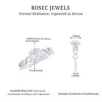 Rosec Jewels 1/2 CT infinity heart cubic zirconia engagement ring featuring a sparkling heart-shaped CZ and elegant band design.
