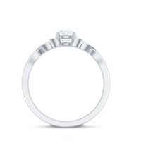 Rosec Jewels 0.5 carat cubic zirconia solitaire promise ring with Celtic knot design, showcasing a sparkling center stone and intricate band.