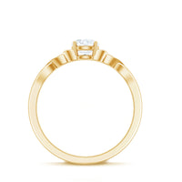 Rosec Jewels 0.5 carat cubic zirconia solitaire promise ring with Celtic knot design, showcasing a sparkling center stone and intricate band.