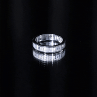 1/2 CT Channel Set Baguette Cut Zircon Eternity Band Ring
