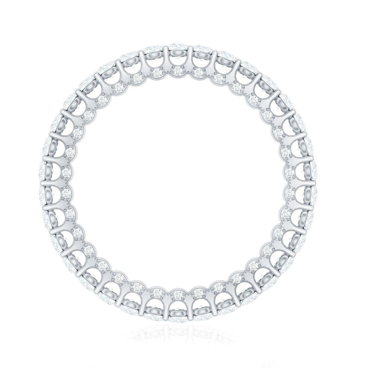 Designer Cubic Zirconia Full Eternity Stackable Ring with Certificate