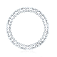 Designer Cubic Zirconia Full Eternity Stackable Ring with Certificate