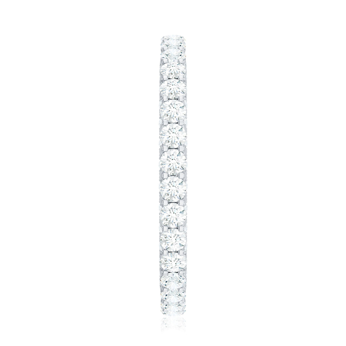 Designer Cubic Zirconia Full Eternity Stackable Ring with Certificate