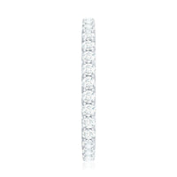 Designer Cubic Zirconia Full Eternity Stackable Ring with Certificate