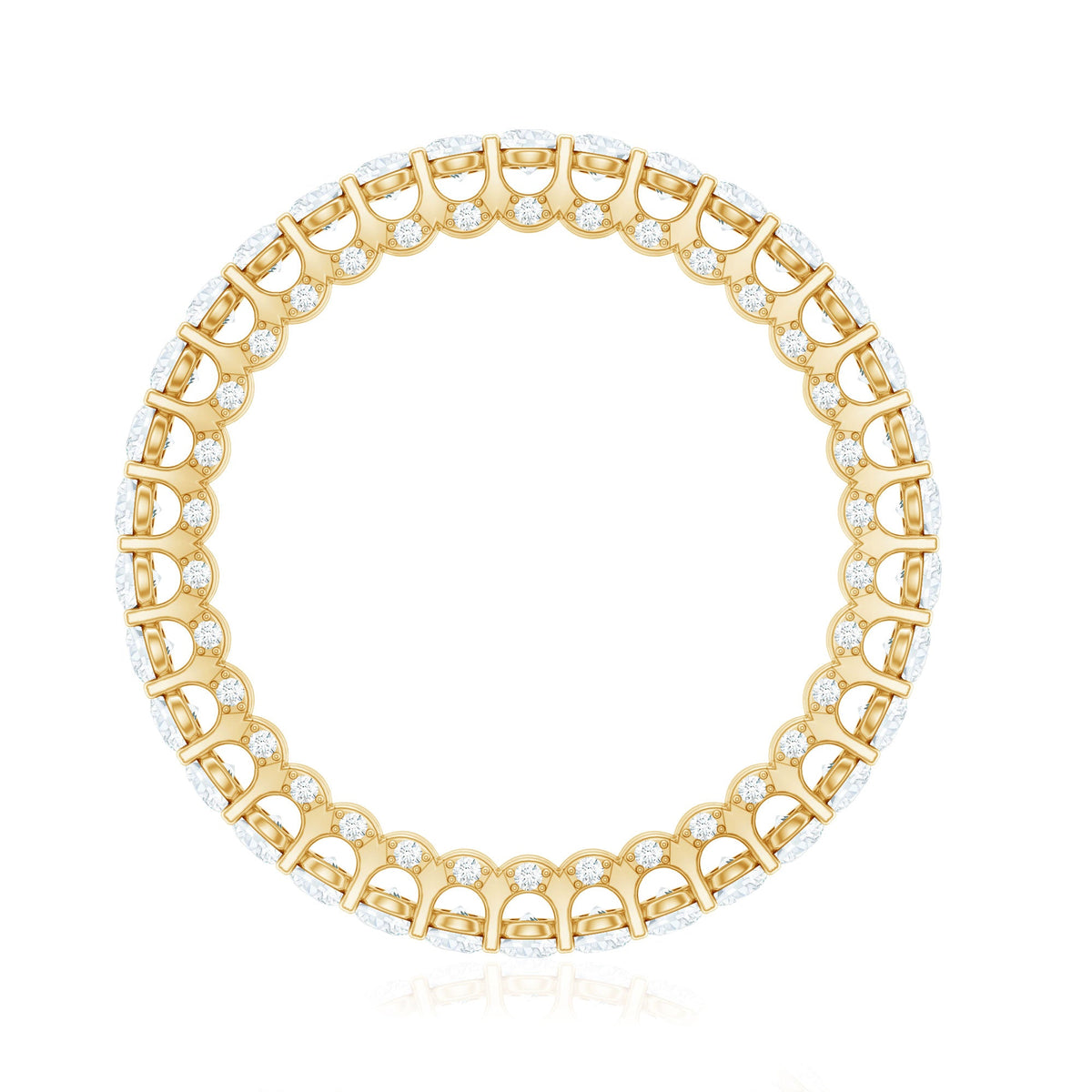 Designer Cubic Zirconia Full Eternity Stackable Ring with Certificate