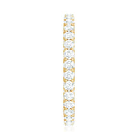 Designer Cubic Zirconia Full Eternity Stackable Ring with Certificate