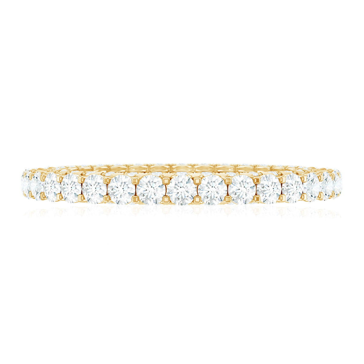 Designer Cubic Zirconia Full Eternity Stackable Ring with Certificate