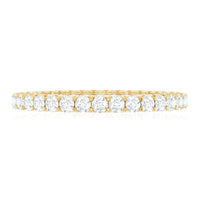 Designer Cubic Zirconia Full Eternity Stackable Ring with Certificate